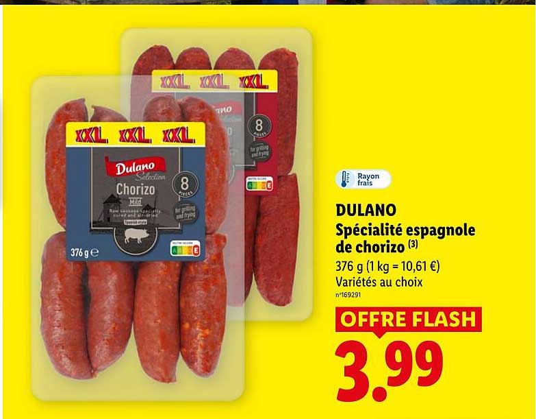DULANO Spécialité espagnole de chorizo