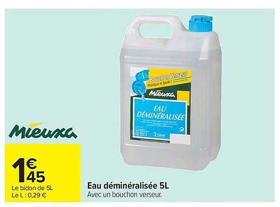 Eau déminéralisée 5L