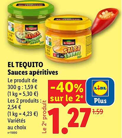 EL TEQUITO Sauces apéritives