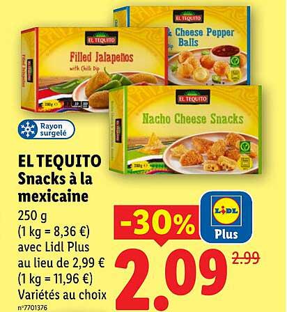 EL TEQUITO Snacks à la mexicaine