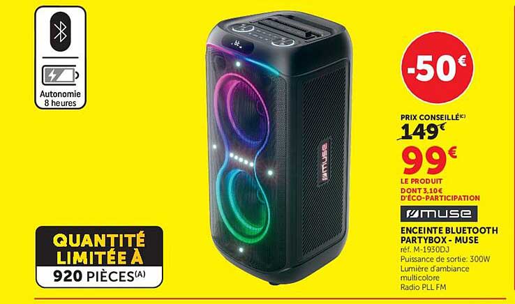 ENCEINTE BLUETOOTH PARTYBOX - MUSE