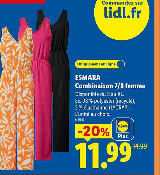 ESMARA Combinaison 7/8 femme