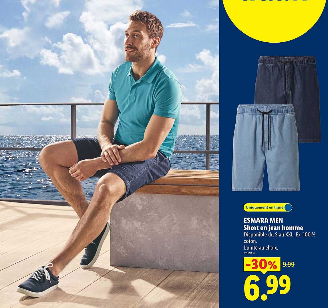 ESMARA MEN Short en jean homme