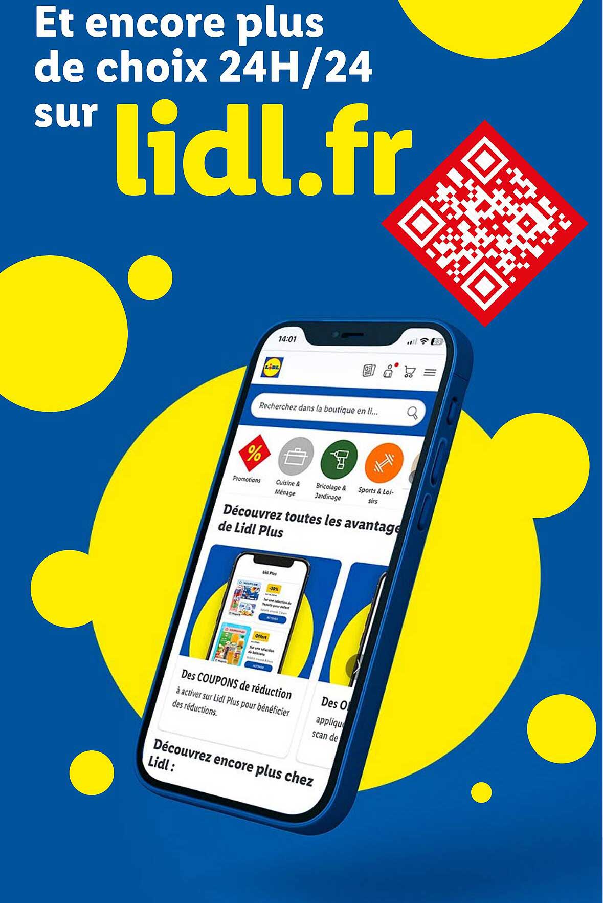 Et encore plus de choix 24H/24 sur lidl.fr