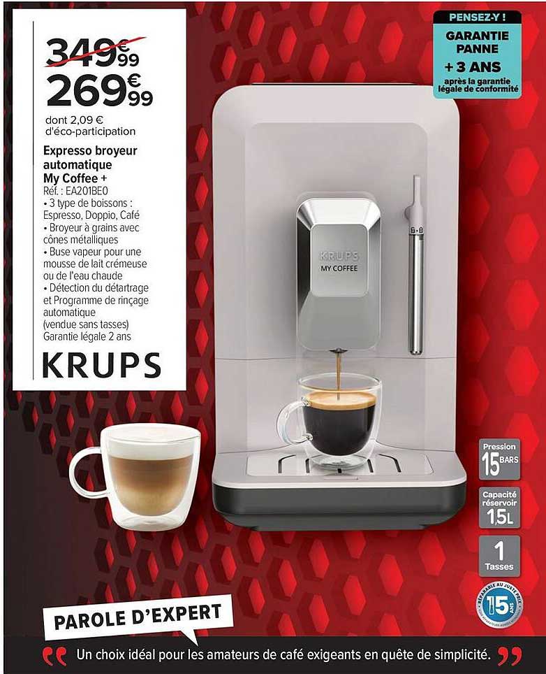 Expresso broyeur automatique My Coffee +