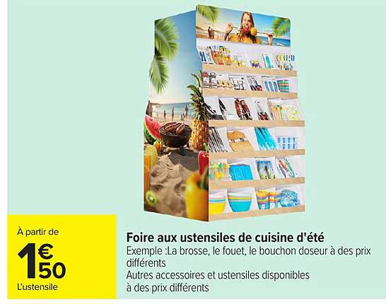 Foire aux ustensiles de cuisine d'été
