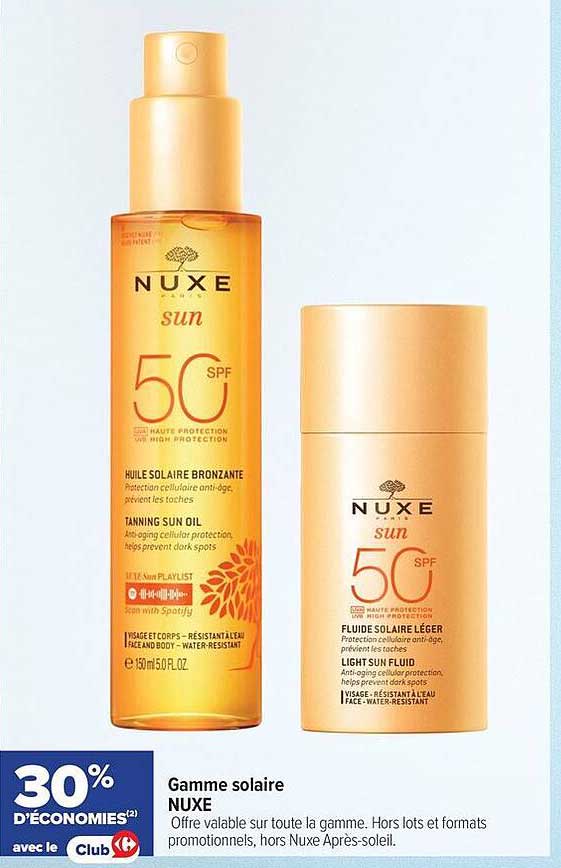 Gamme solaire NUXE