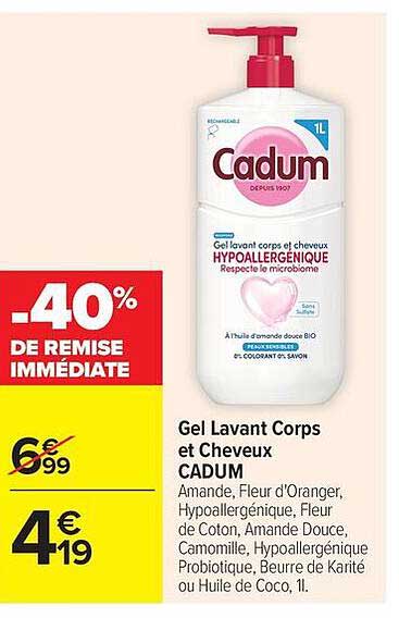 Gel Lavant Corps et Cheveux CADUM