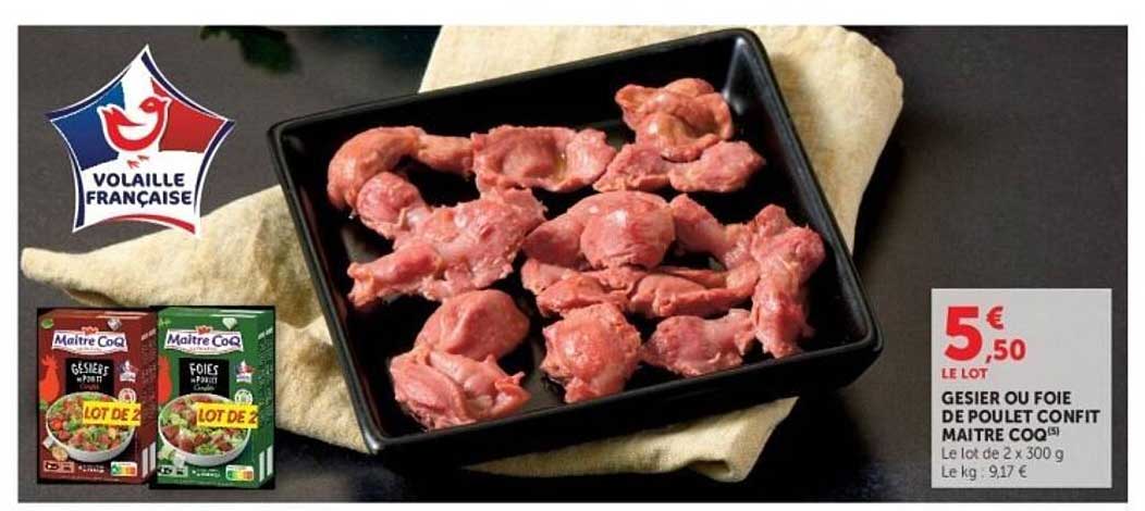 GESIER OU FOIE DE POULET CONFIT MAÎTRE COQ(1)