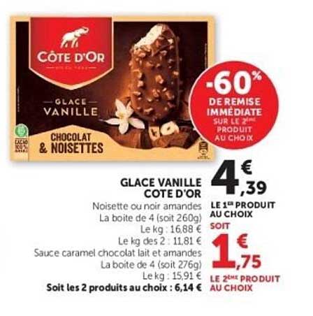 GLACE VANILLE COTE D'OR