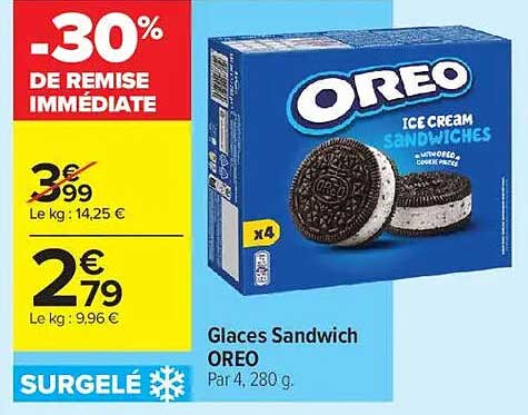 Glaces Sandwich OREO