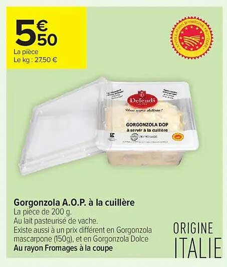 Gorgonzola A.O.P. à la cuillère