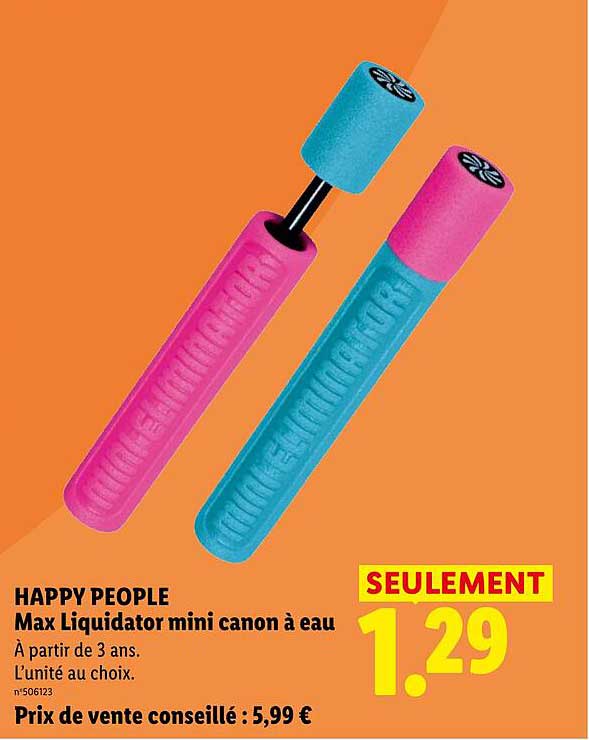 HAPPY PEOPLE Max Liquidator mini canon à eau
