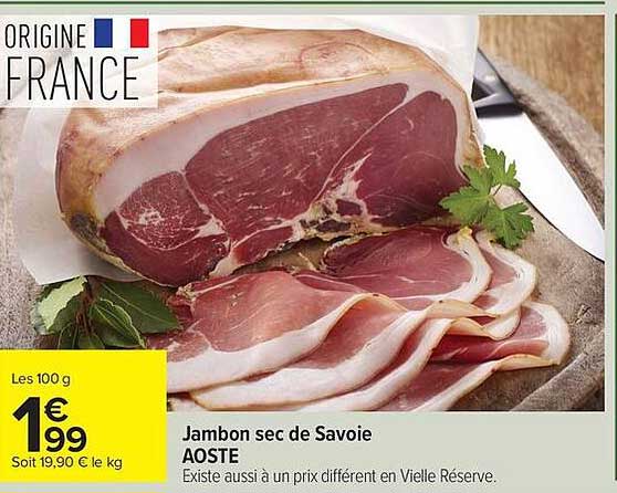 Jambon sec de Savoie AOSTE