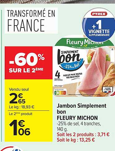 Jambon Simplement bon FLEURY MICHON