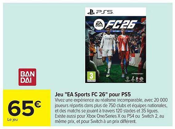 Jeu "EA Sports FC 26" pour PS5