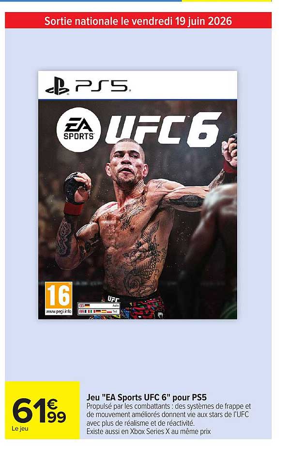 Jeu "EA Sports UFC 6" pour PS5