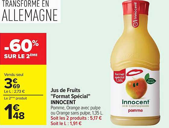 Jus de Fruits "Format Spécial" INNOCENT