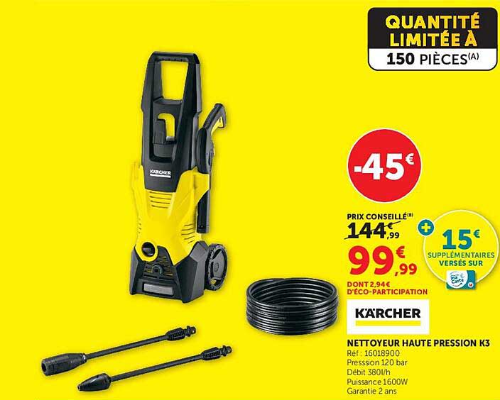 KARCHER NETTOYEUR HAUTE PRESSION K3
