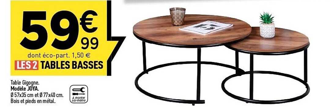 LES 2 TABLES BASSES