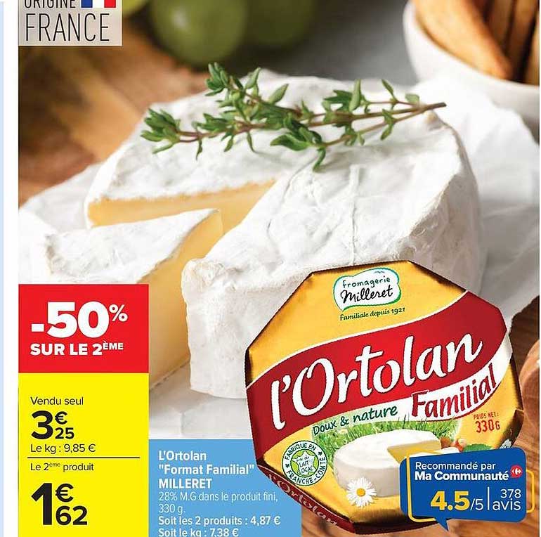 L'Ortolan "Format Familial" MILLERET