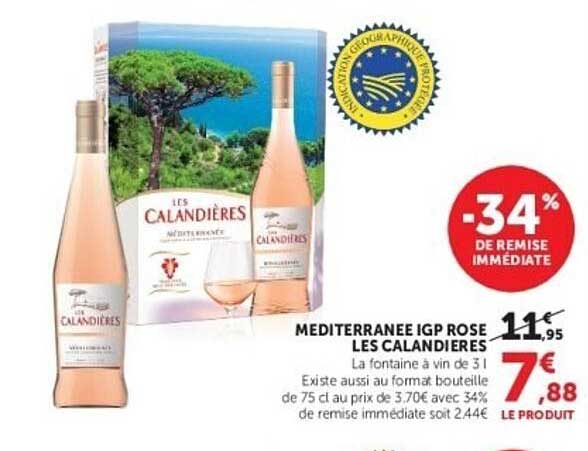 MEDITERRANEE IGP ROSE LES CALANDIERES