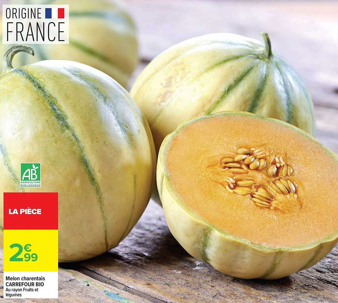Melon charentais CARREFOUR BIO
