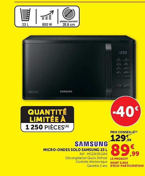 MICRO-ONDES SOLO SAMSUNG 23 L