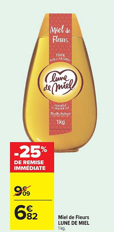 Miel de Fleurs LUNE DE MIEL 1 kg.