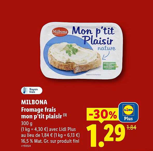 MILBONA Fromage frais mon p'tit plaisir (3)