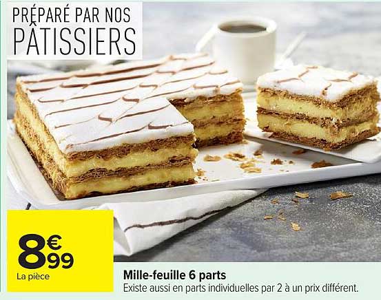 Mille-feuille 6 parts