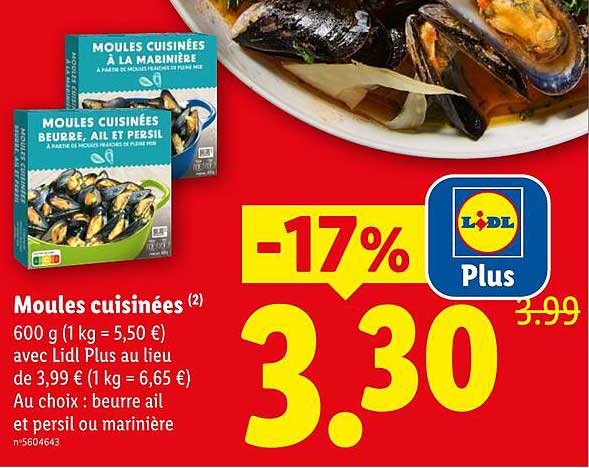 Moules cuisinées