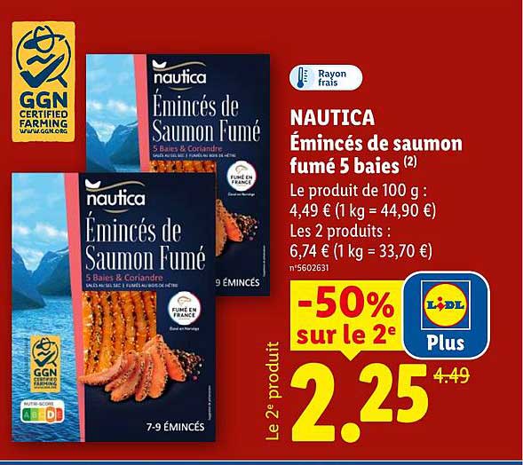 NAUTICA Émincés de saumon fumé 5 baies (2)