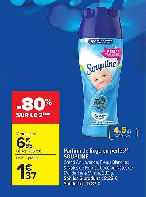 Parfum de linge en perles SOUPLINE
