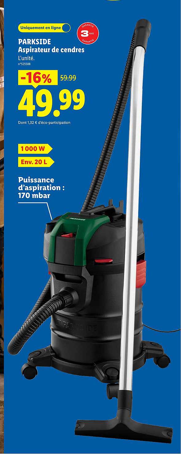 PARKSIDE Aspirateur de cendres