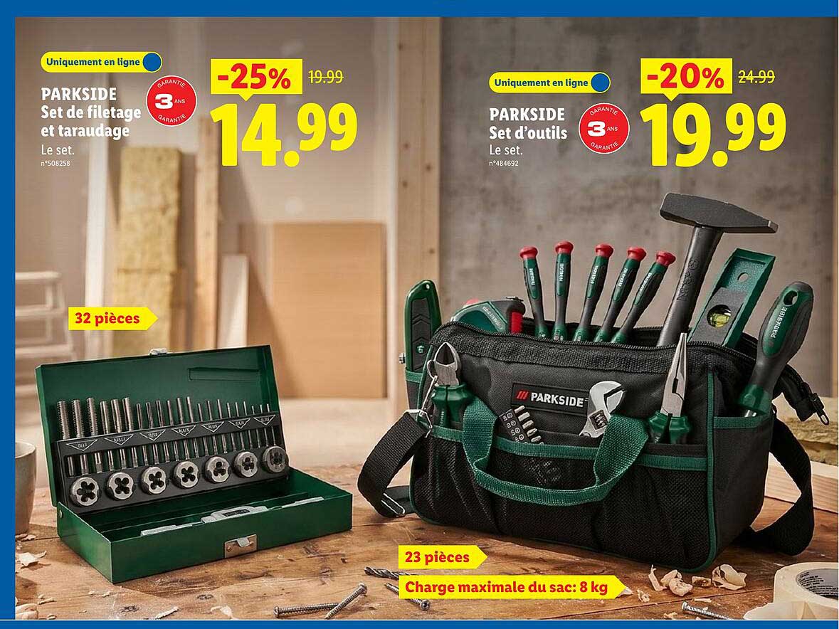 PARKSIDE Set de filetage et taraudage