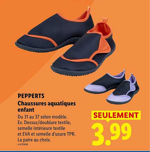 PEPPERTS Chaussures aquatiques enfant