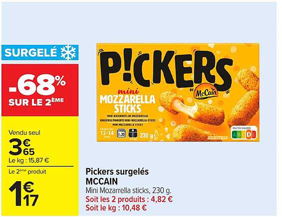 PICKERS mini MOZZARELLA STICKS