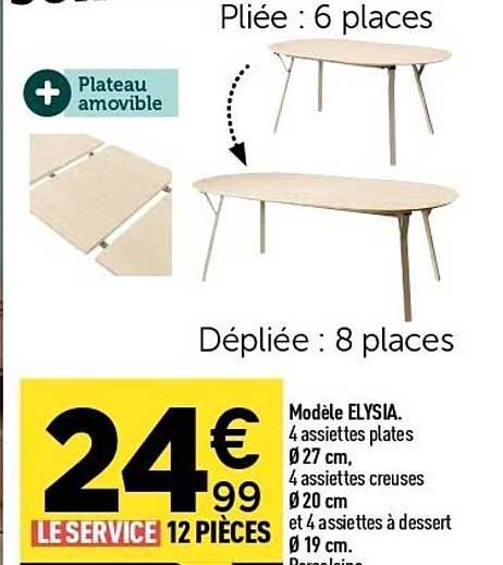 Plateau amovible
