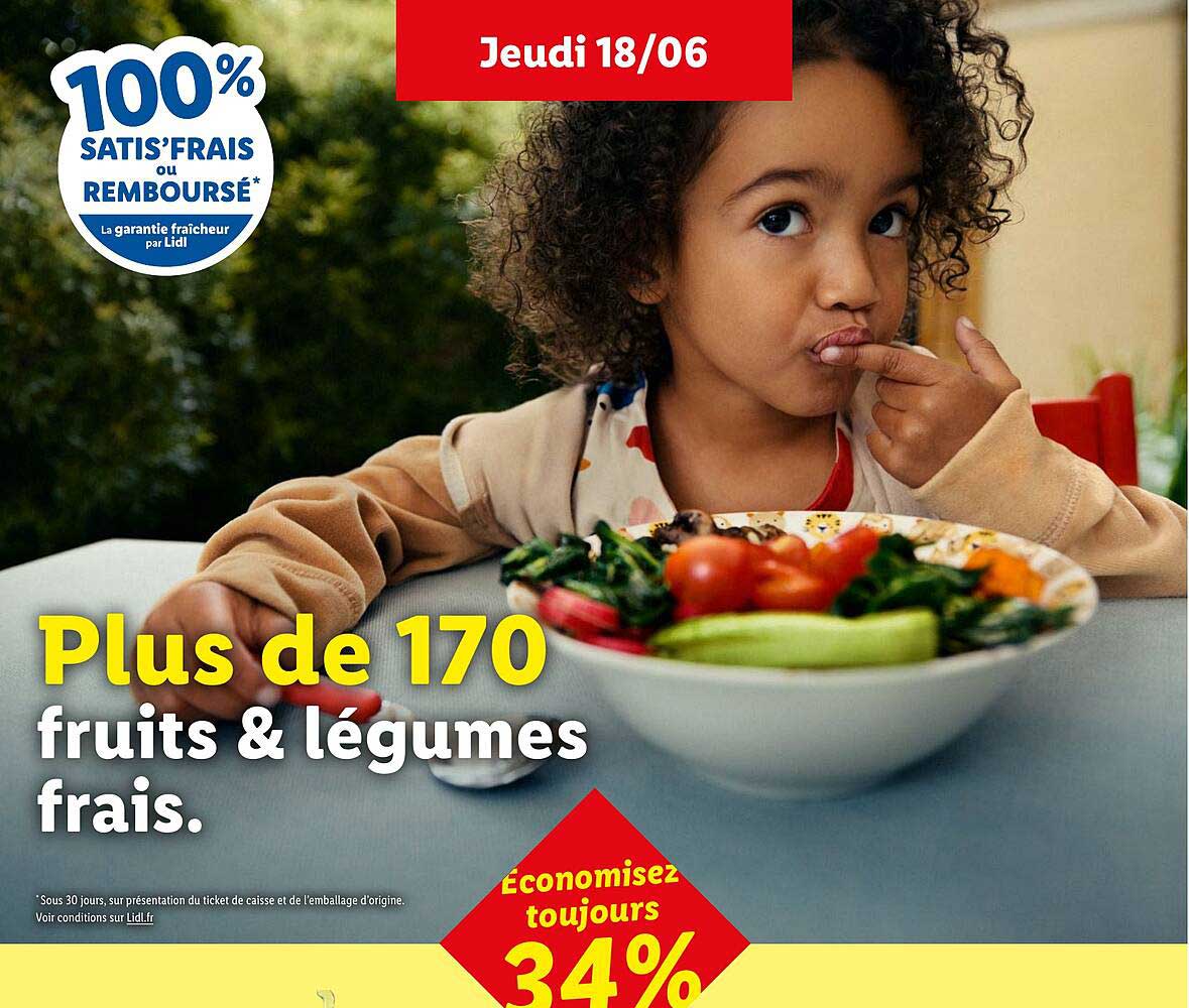 Plus de 170 fruits & légumes frais.