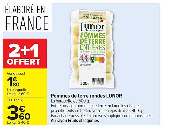 POMMES DE TERRE LUNOR