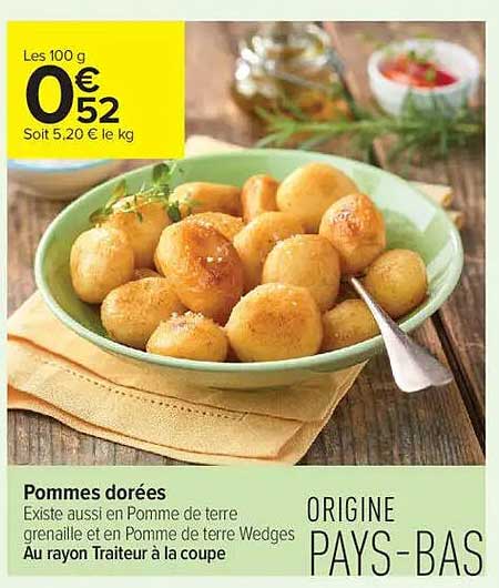 Pommes dorées