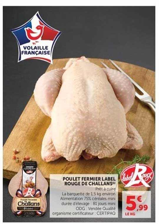 POULET FERMIER LABEL ROUGE DE CHALLANS