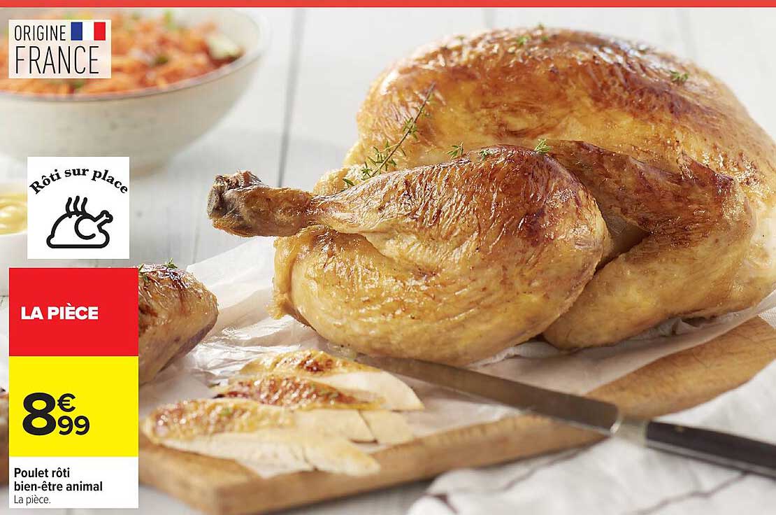 Poulet rôti bien-être animal
