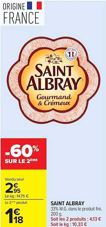 SAINT ALBRAY Gourmand & Crémeux