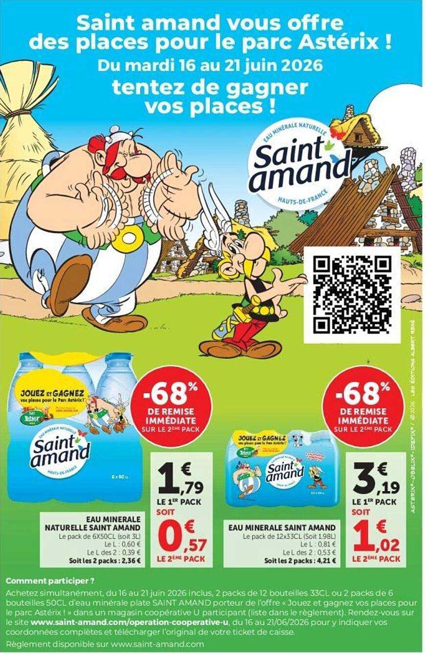 Saint amand vous offre des places pour le parc Astérix !