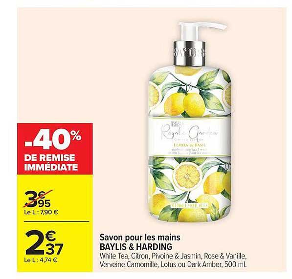 Savon pour les mains BAYLIS & HARDING