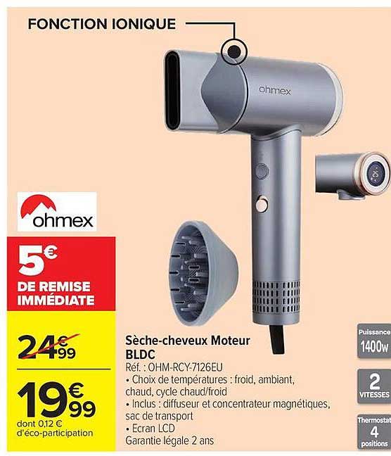 Sèche-cheveux Moteur BLDC