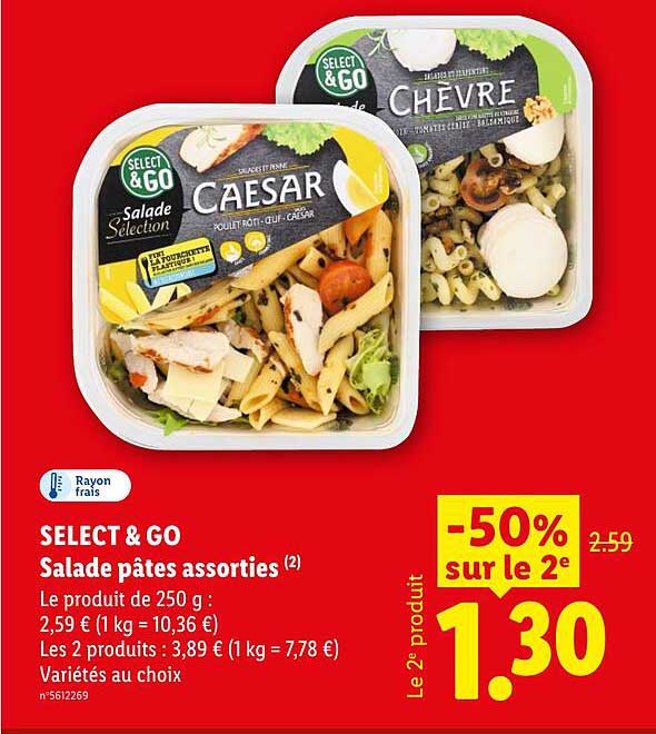 SELECT & GO Salade pâtes assorties
