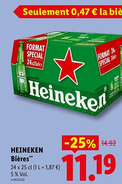 Seulement 0,47 € la bière